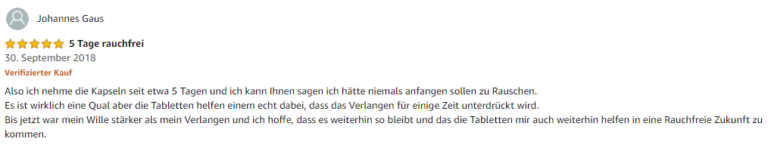 NIKOTINEX Kapseln Erfahrungen
