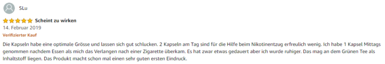 NIKOTINEX Kapseln Erfahrungen